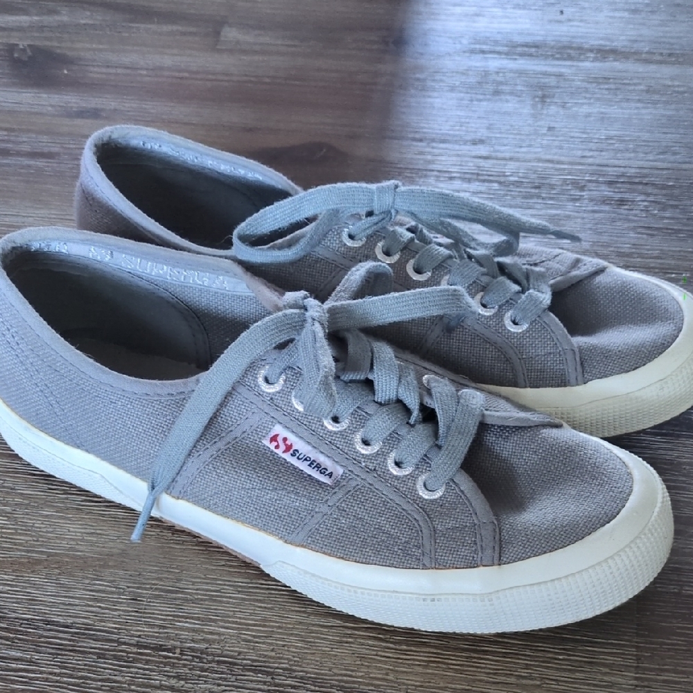 Superga 2750 Cotu Classic Gray Canvas Women's  Lace-Up Sneakers